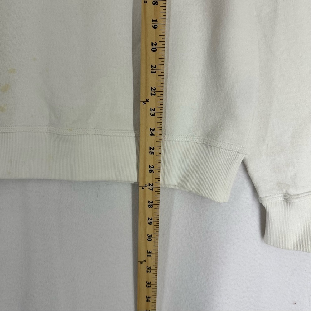 Champion Logo Front Back Crewneck Sweatshirt Men’s Medium White - Picture 7 of 13